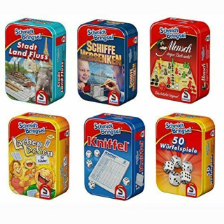 Schmidt souvenir mini games in a metal box 6x