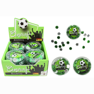Confetti FOOTBALL LOVE 2 assorted 12g in a can approx 6x1cm