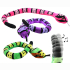 Rattlesnake green, purple and pink assorted ca 135 cm with bell