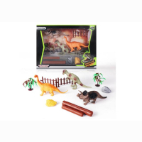 Dinoset mit Dinos und Zubehör - Box ca 32,5x27,5x5cm