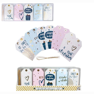 Gift tags set of 10 - approx. 8.5x4.5cm