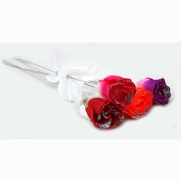 45cm rose bud with glitter,4 colors