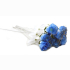 Rosenknospe hellblau mit Glitter ca 45 cm