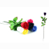 65cm baccara rose with 3 dark leaves,7 colors assorted