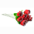 Rose rot mit Silberglitzer - ca 46cm