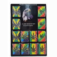 Sturmfeuerzeug Hanfpflanze ca 6x3,5cm