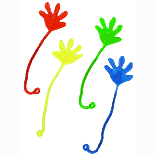 Klatschhand 4-farbig sortiert - ca 20cm lang, Hand ca 4 cm