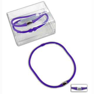 Necklace silicone color violet - circumference approx 45cm