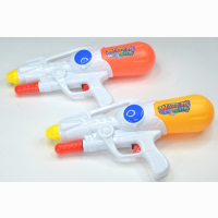 Water gun with pump function, 3 assorted, in bag, 33 cm