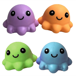 Octopus squeeze toy anti-stress approx. 8cm (TPR + Flour)