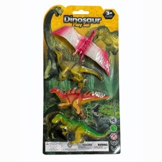 Dino Karte mit 4 Dinos