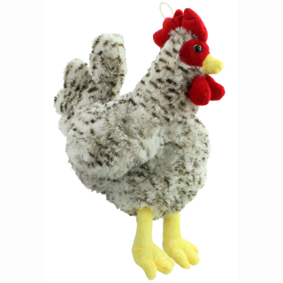 Plush chicken, sitting, 28 cm