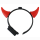 Devil horns with light - battery operated - approx 17.5 x 14 cm