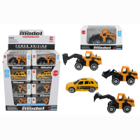 construction vehicle metal / plastic, 4 assorted, in box,...