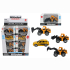 construction vehicle metal / plastic, 4 assorted, in box, 24 pieces in display, 10 x 5,5 x 4 cm