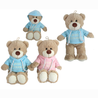 Bear with sweater ,Get well soon, 2-color assorted ca...