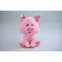 Plush pig, sitting, glitter eyes, 42 cm