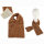 Plush scarf, with bear embroidery, 90 cm