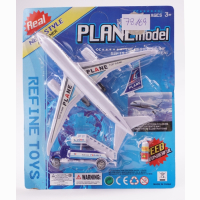Plane set, with plane and accessories, on card, 25 x 21 cm