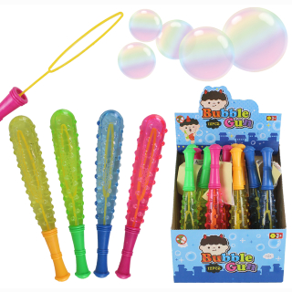 Soap bubble club, 250ml, 4 assorted, 12 pieces in display box, 32 cm