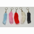 Fox brush, keyring, 6 assorted, 12 pieces on card, 10 cm