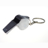 Metal whistle, keyring, 12 pieces on card, 4,5 cm