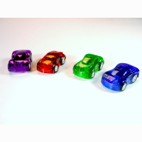 Sports car, pull back, 4 assorted, in bag, 5 cm
