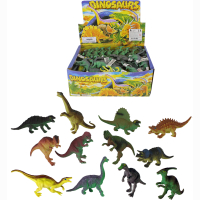 Dinosaurs, 12 assorted, 96 pieces in display, 14 cm