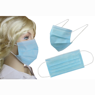 Protective mask mouth + nasal mask Disposable mask Respiratory protection mask 3 layers in a bag of 10 pieces