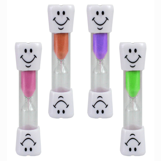 Hourglass teeth 4 colors assorted Toothbrush clock - approx 9x2cm